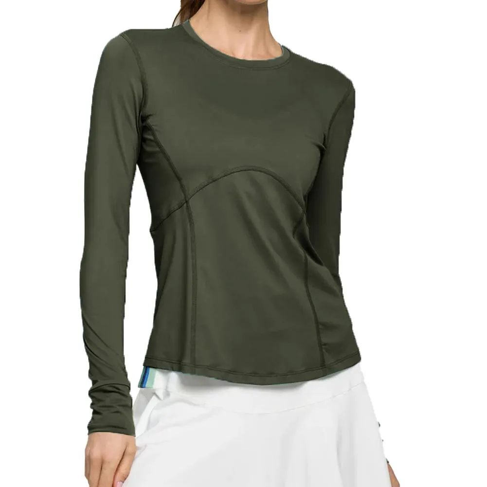 Women`s Elite Titan Long Sleeve Tennis Top Hunter Green