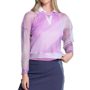 Women's Mystic Petal Long Sleeve Tennis Top Pink