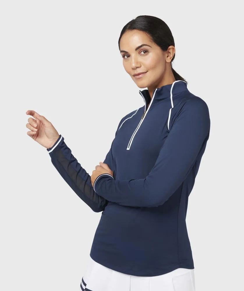 Women's Veronica Sun Production 1/4 Zip Tennis Top